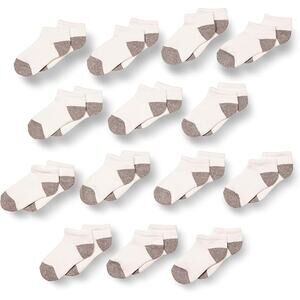 New 14 Pairs Amazon Essentials Toddlers Size 4-5T Ankle Low Cut Socks